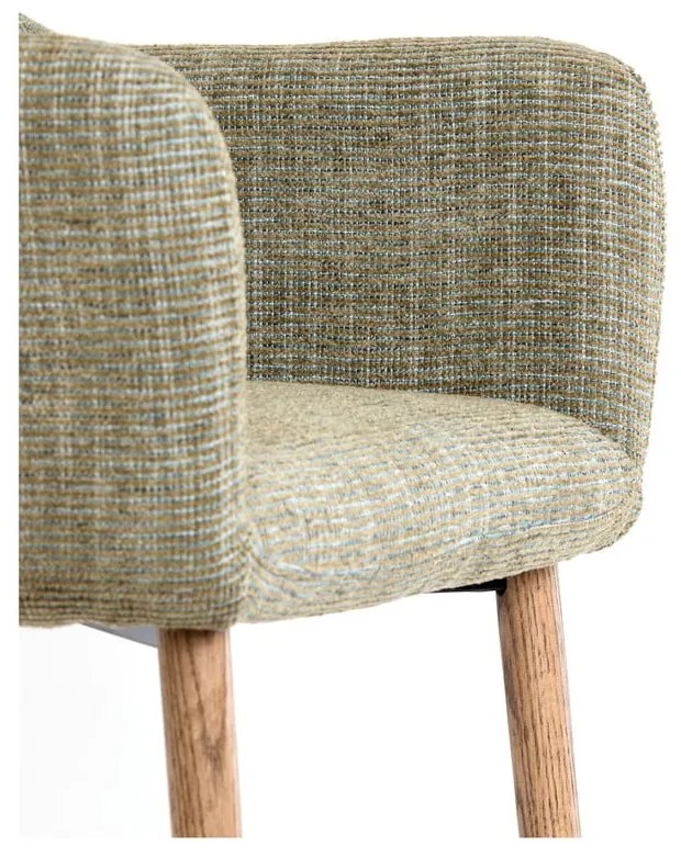 Set de scaune de sufragerie verde deschis cu cotiere 2 buc. tapițat Blaine – Light &amp; Living