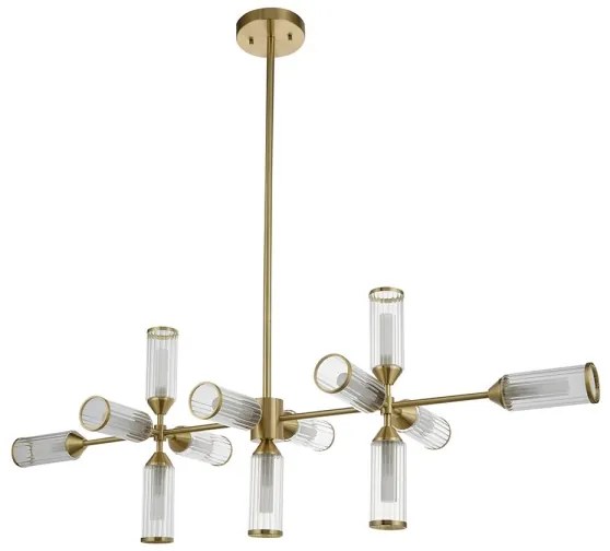 Lustră pe tijă Endon 106259 TOUR 13xG9/3W/230V alamă