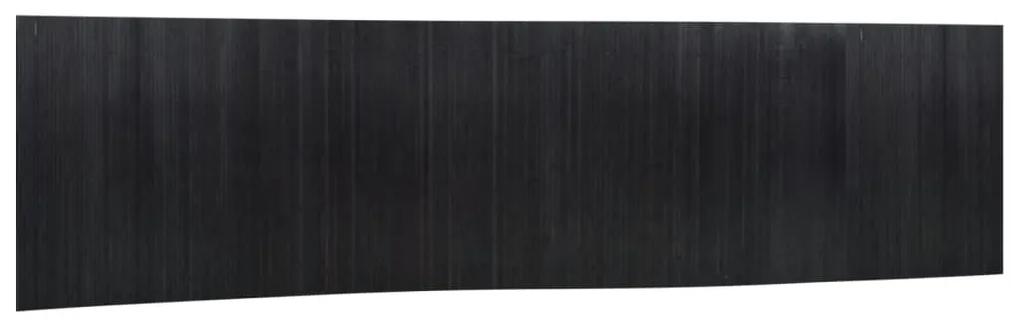377011 vidaXL Paravan de cameră, negru, 165x800 cm, bambus