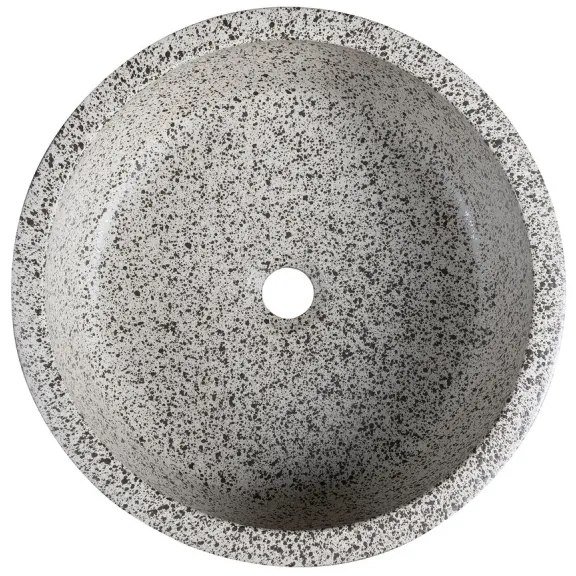 Sapho - Lavoar pe blat PRIORI Ø 41 cm alb/gri