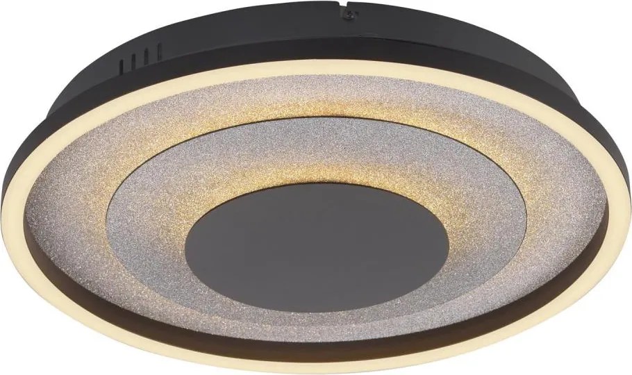 JUST LIGHT. 14409-21 - Plafonieră LED GLITTY LED/22W/230V Ø 40 cm neagră
