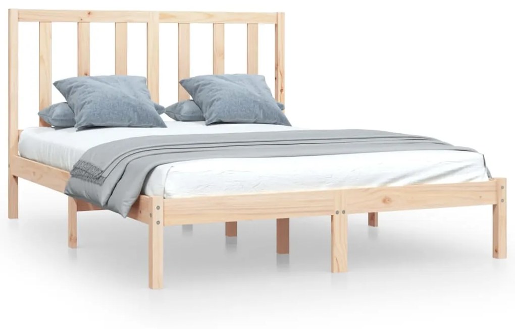 3105160 vidaXL Cadru de pat, 140x200 cm, lemn masiv de pin