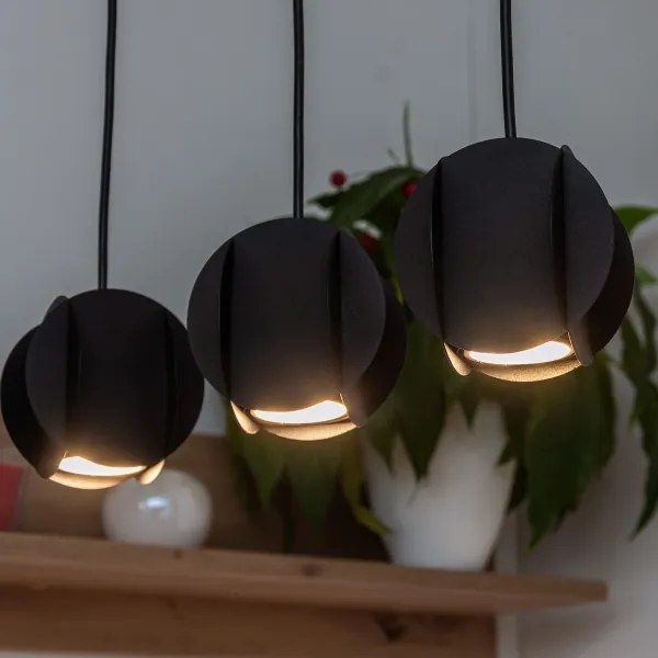 Lustră suspendată pe cablu GAMBIT 4xGU10/10W/230V neagră