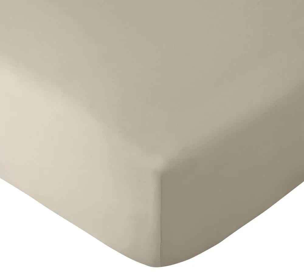 Cearceaf bej cu elastic 185x200 cm So Soft Non-Iron – Catherine Lansfield