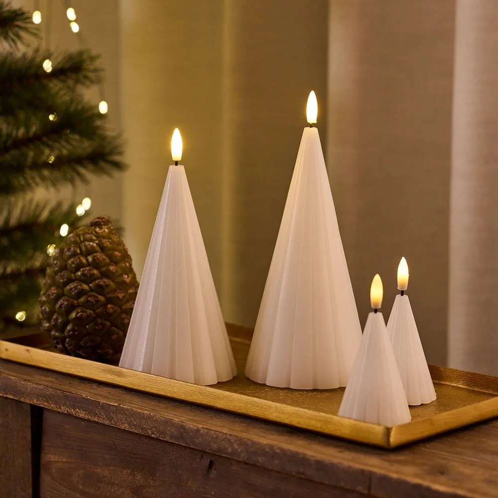 Decorațiune luminoasă de Crăciun albă 2 buc. ø 6 cm Laura – Sirius