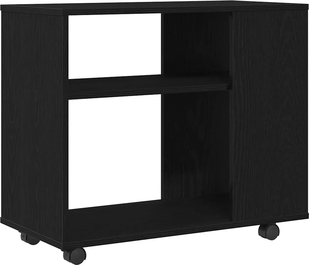 vidaXL Masă laterală stejar negru 70x35x60 cm lemn stratificat