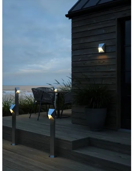 Nordlux - Aplică de exterior PONTIO 1xGU10/25W/230V IP54 argintie