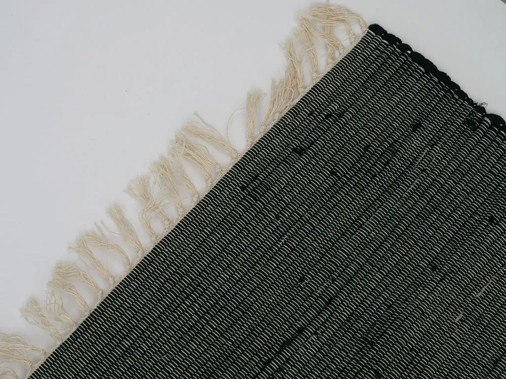 Covor RENSKE 60x90 cm, negru/dungi