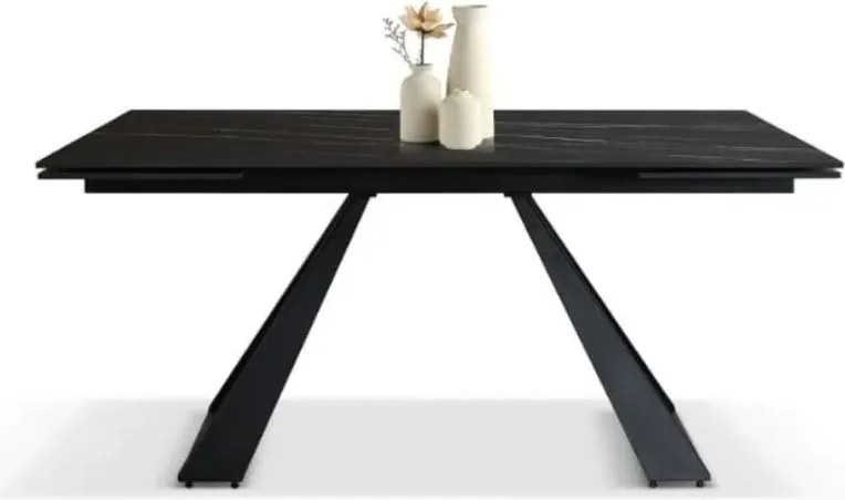 Masă extensibila MORENA, ceramică-picior metalic 160 cm/90 cm