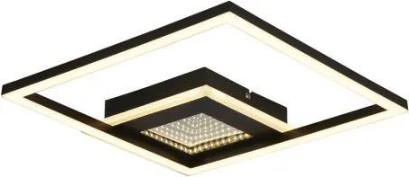 Searchlight 44250BK - Plafonieră LED reglabilă QUADRATE LED/24W/230V 36x36 cm