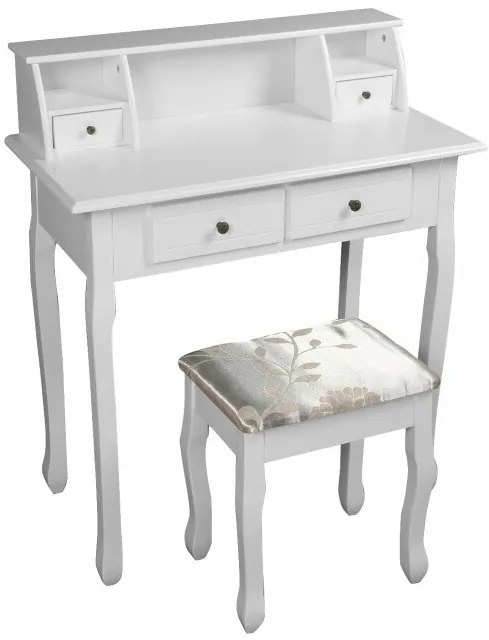 Măsuță decorativă cu scaun RODES NEW, albă