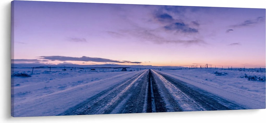 Tablou - autostrada iarna (120x50 cm)
