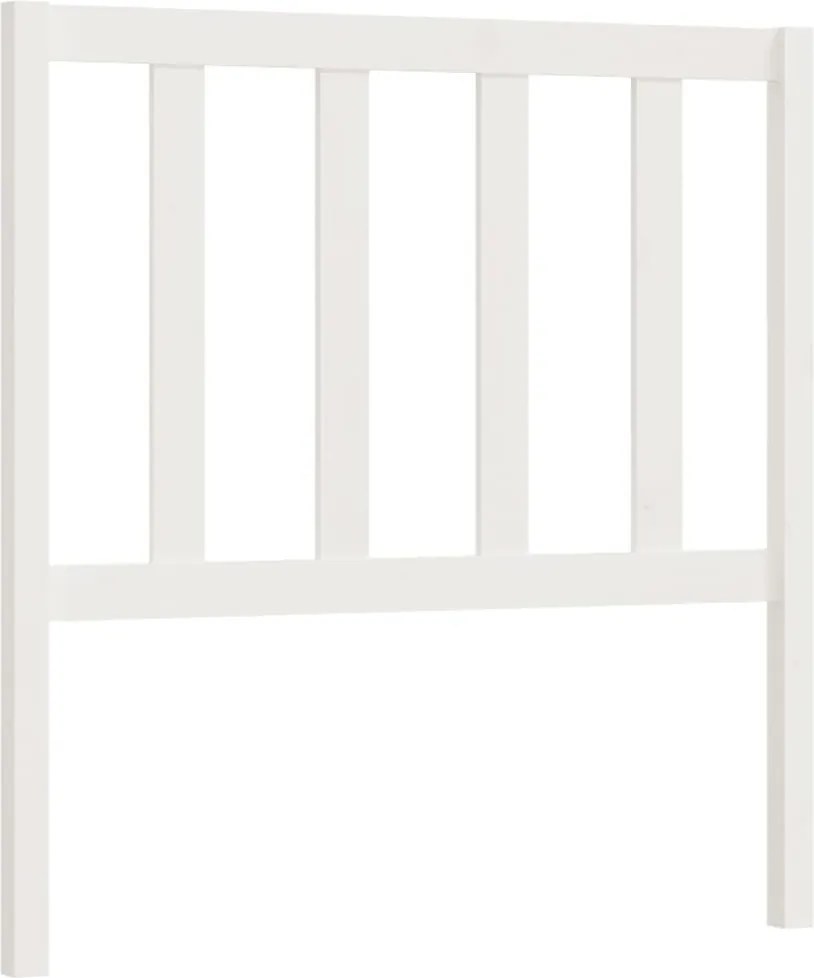 vidaXL Tăblie de pat, alb, 81x4x100 cm, lemn masiv de pin
