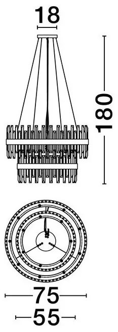 Lustra suspendata eleganta design modern Crown 75cm