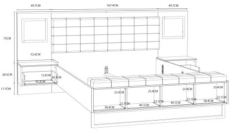 Pat Soprano, Alb Si Alb Super Lucios, Dimensiune Saltea 160 x 200 Cm