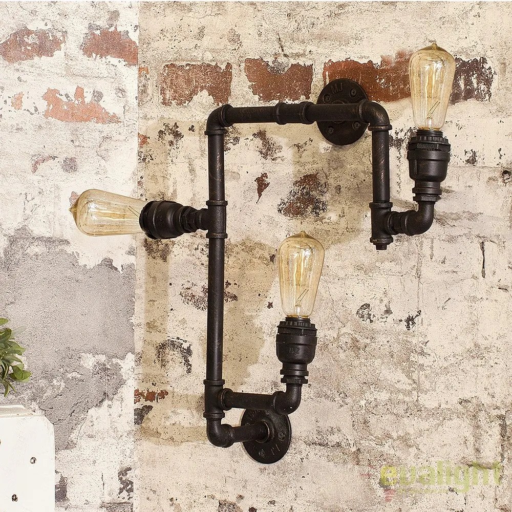 Aplica design industrial Hot Pipe II negru A-37697 VC