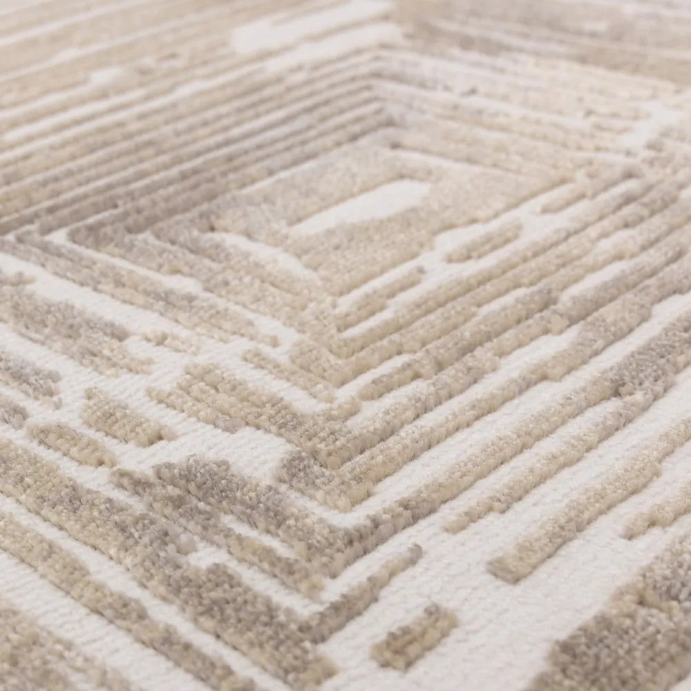 Covor bej 80x150 cm Kuza Lines Beige – Asiatic Carpets