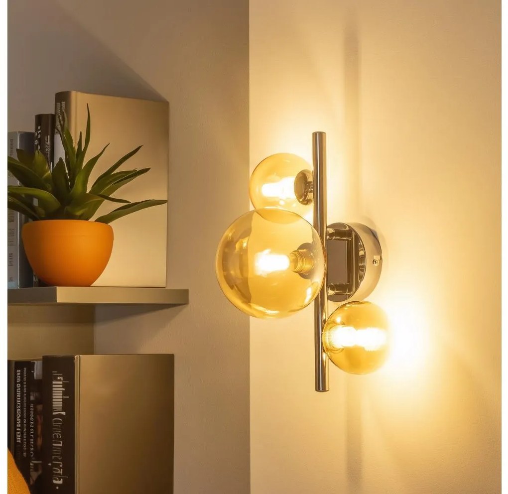 Brilagi - Aplică de perete LED MILLA 3xG9/3W/230V negru crom/auriu