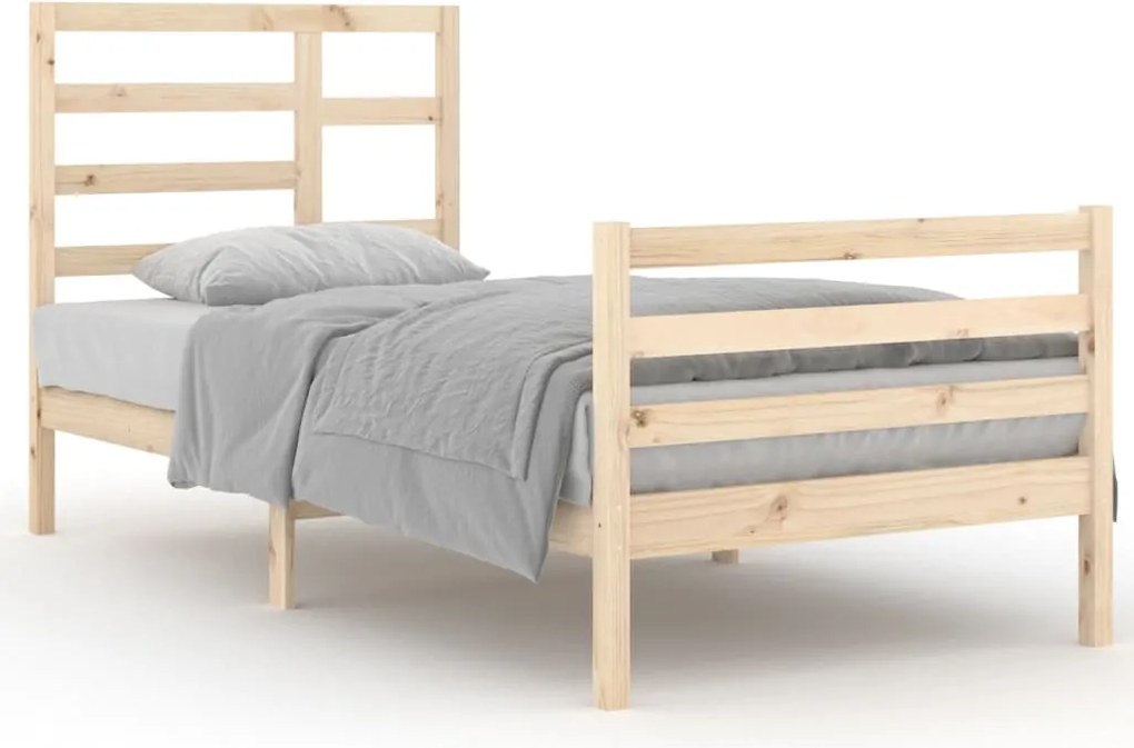 vidaXL Cadru de pat, 90x200 cm, lemn masiv