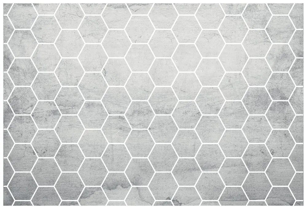 Tapet model hexagonal gri
