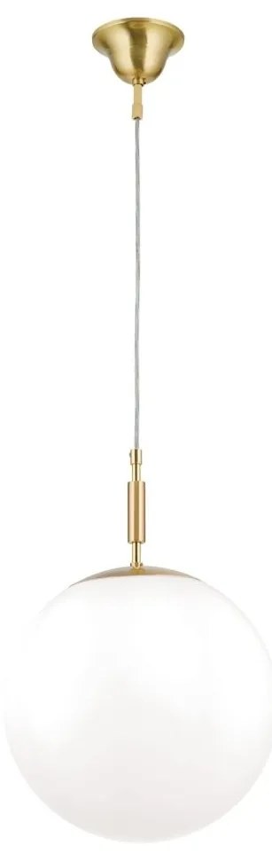 Lustra, Pendul realizat manual ARTDESIGN 30cm, alama mat/ alb opac