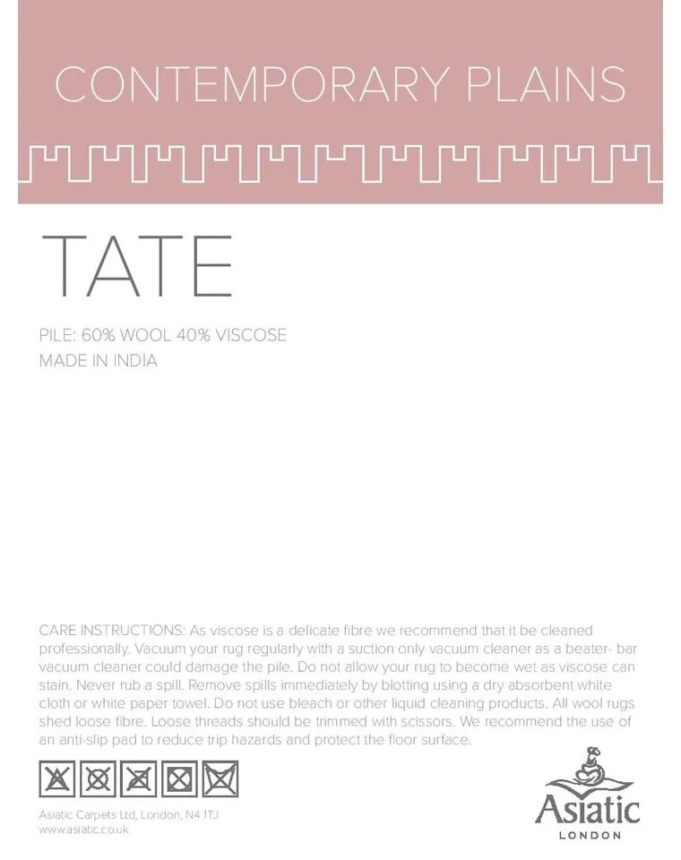 Covor Asiatic Carpets Tate Tonal Textures, 200 x 290 cm, crem