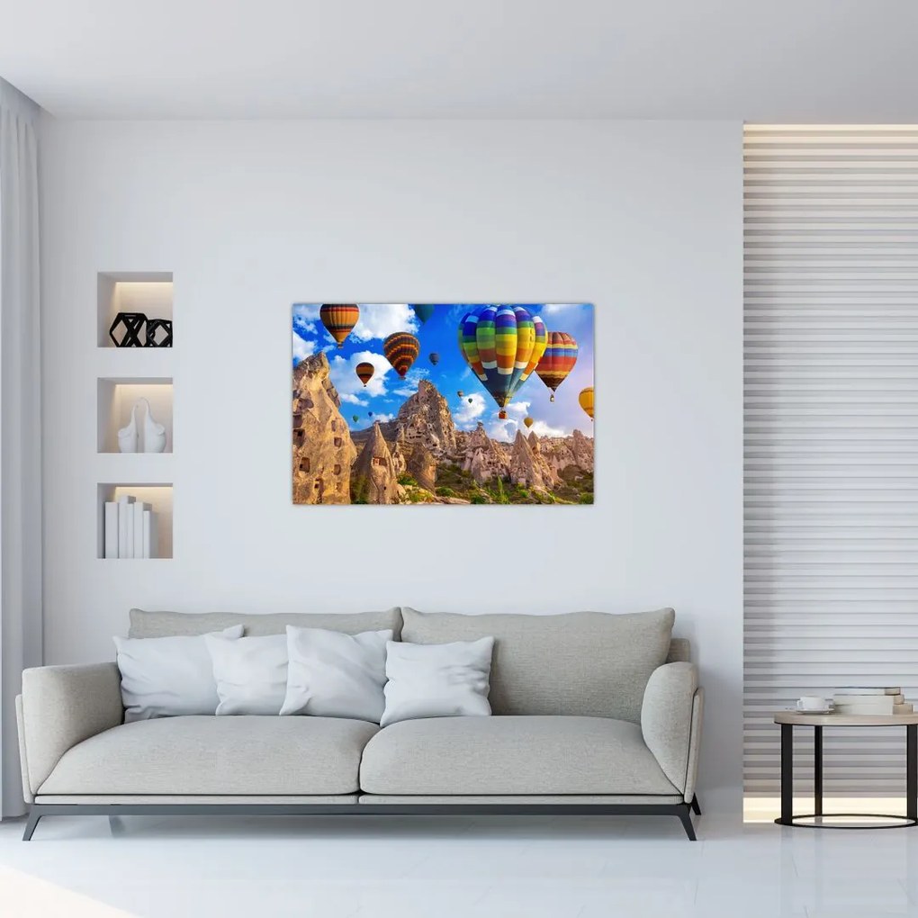 Tablou - Baloane cu aer cald, Cappadocia, Turcia. (90x60 cm)