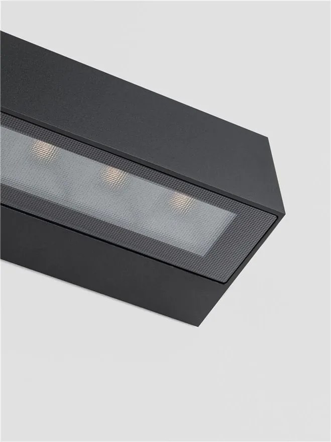 Aplica exterior neagra liniara 22cm IP65 LED CCT PRISMATIC