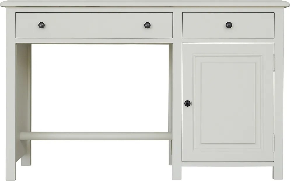 Birou alb cu sertare din lemn de pin, 80 x 130 x 60 cm, „Oslo”