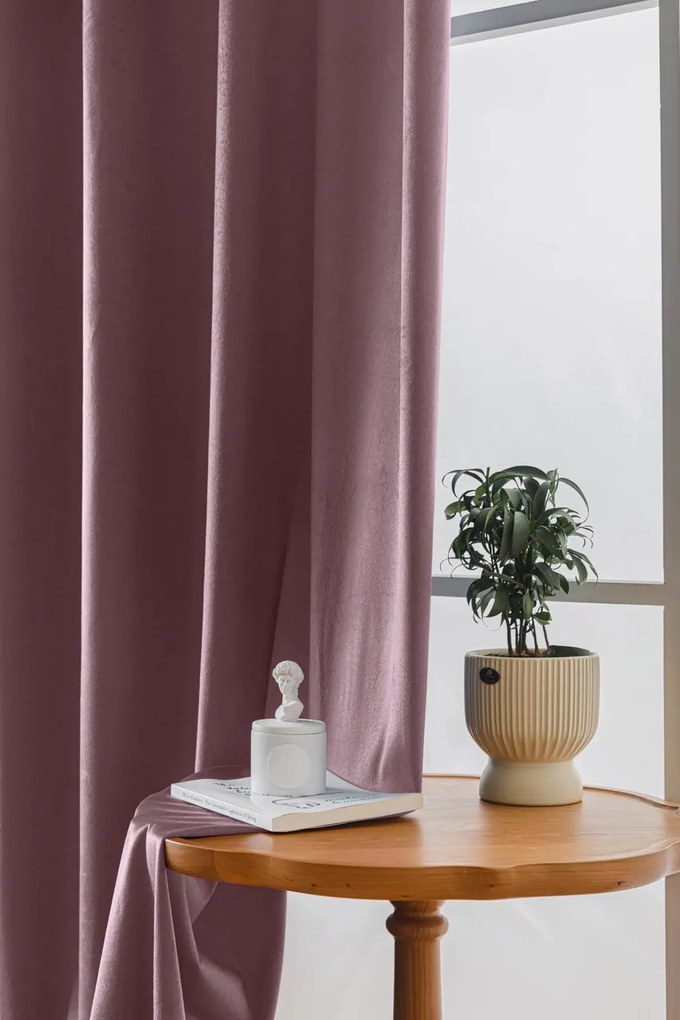 Draperie din catifea Culoare violet deschis, VELVET 140x250 cm Agatat: Rejansa