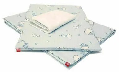 Kidsdecor - Lenjerie pat copii Ursuletul Martinica Albastru, , din bumbac - 63x127 cm, 75x100 cm