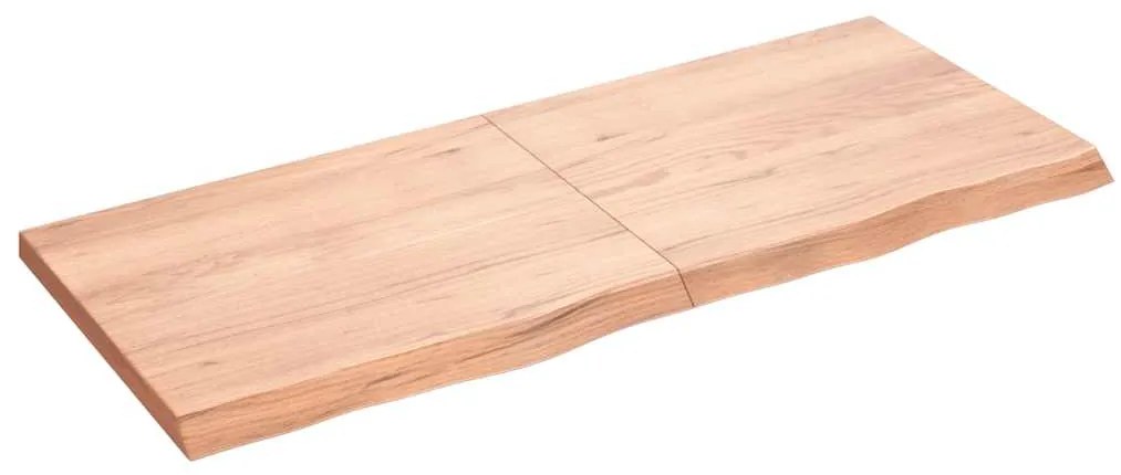 vidaXL Raft de perete maro deschis 120x50x(2-4) cm lemn stejar tratat
