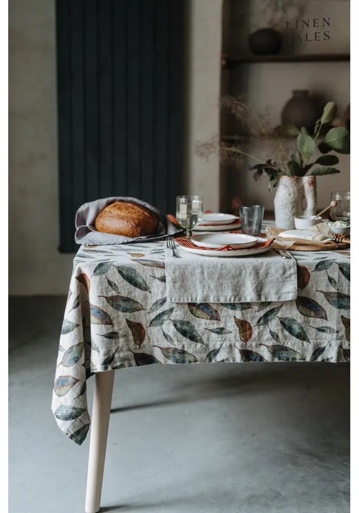 Față de masă din in 140x140 cm Golden Fall – Linen Tales