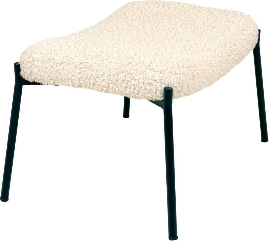 Taburet crem cu tapițerie din blană artificială Glasgow – House Nordic