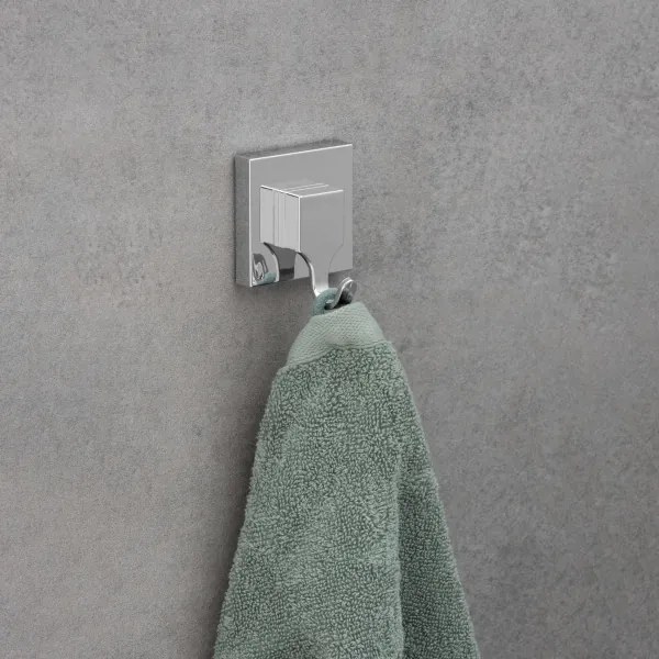 WENKO 22688100 - Cârlig VACUUM-LOC QUADRO ED, 6 x 7 cm, argintiu/crom lucios