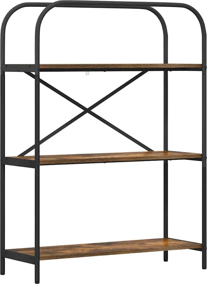 vidaXL Raft pentru cărți Stejar fumuriu 80 x 30 x 109 cm Lemn compozit