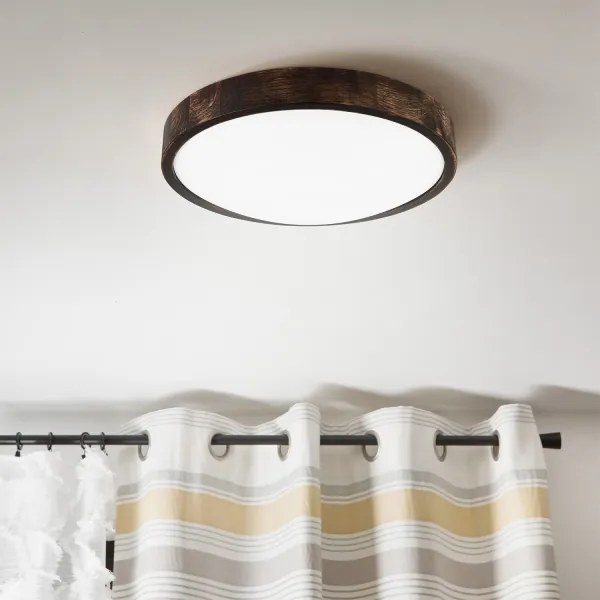 Brilagi - Plafonieră LED CARVALHO SLIM SMOKEY LED/36W/230V, stejar, diam. 37,5 cm