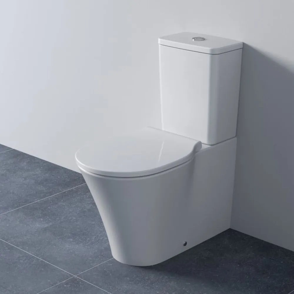 Vas wc stativ Ideal Standard Connect Air AquaBlade alb lucios back to wall cu rezervor si capac inclus