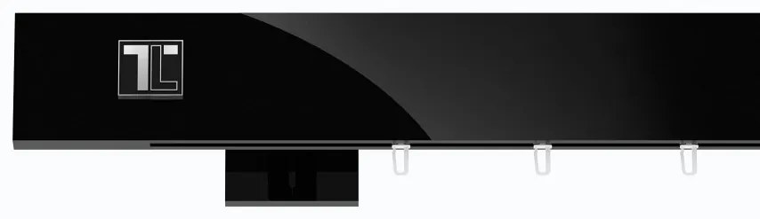Galerie dubla TOP LINE LOGO prindere perete - NEGRU