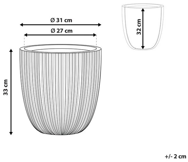 Ghiveci 33 cm Chos (bej). 1075302