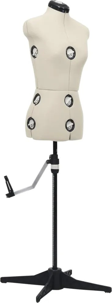 vidaXL Formă pentru rochie femeie reglabilă crem, dimensiune S 33-40