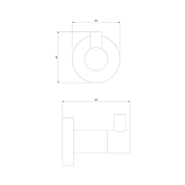 Cuier simplu Omnires Modern Project grafit