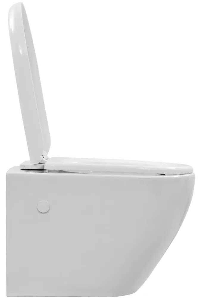 Vas WC suspendat fara rama, alb, ceramica Alb