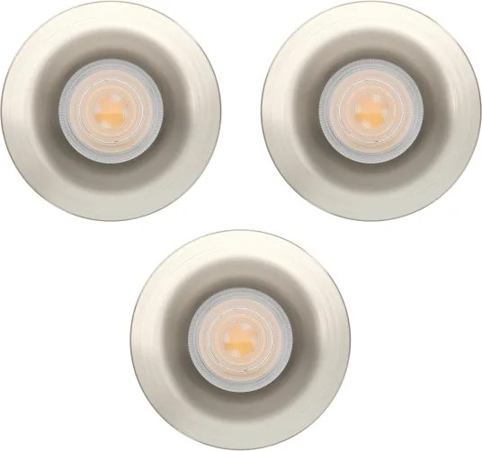 Eglo 902276 - Set 3x spoturi încastrate LED SALABATE, 4,9 W, 230 V, Ø 8,8 cm, IP65, crom