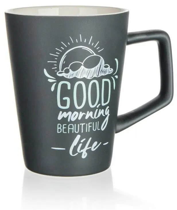 Set de 4 căni din ceramică Banquet CAFFEE GOOD MORNING, 450 ml