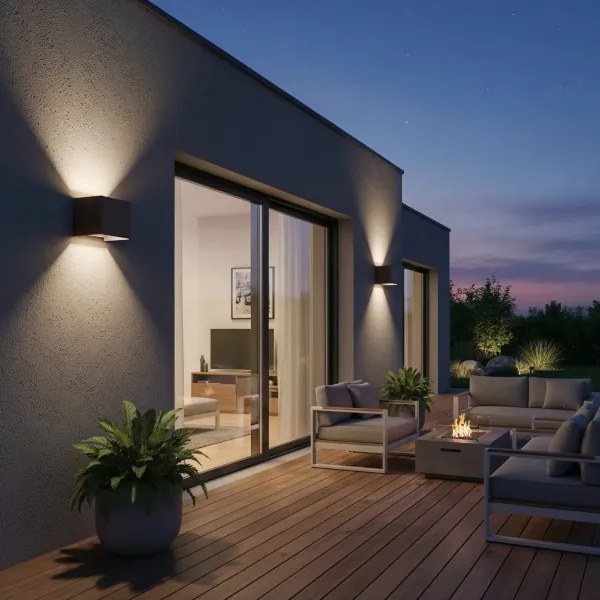 Aplică LED de exterior Ideal Lux ATOM LED/12W/230V IP54 maro