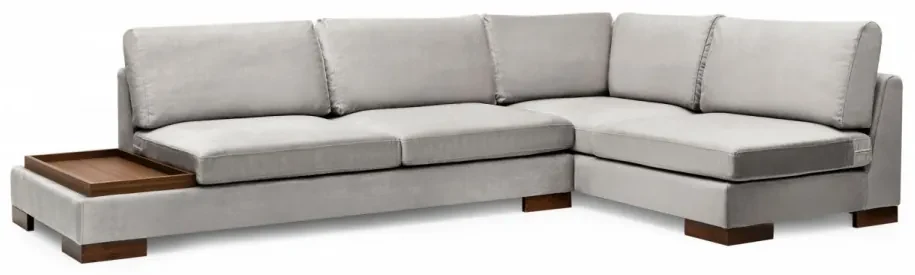 Coltar Tulip Corner Right With Pouf, Gri