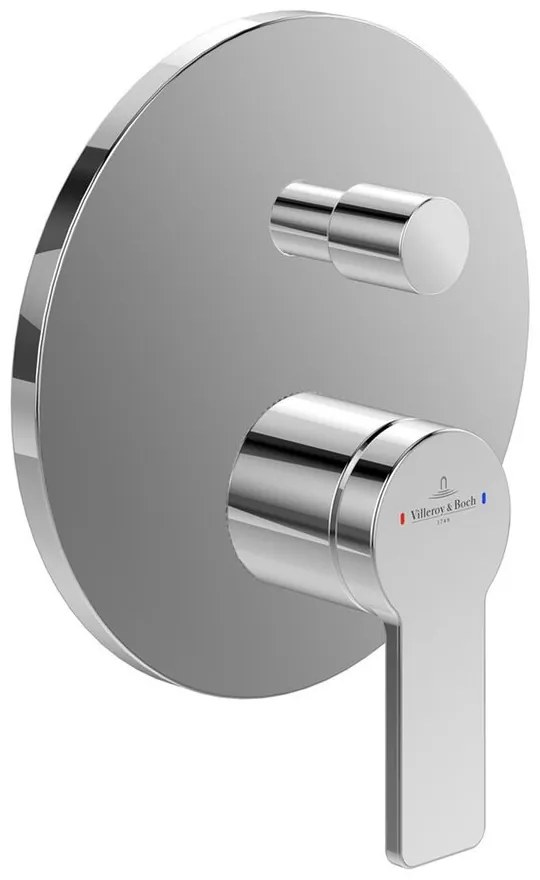 Baterie cada-dus incastrata Villeroy&Boch Architectura monocomanda crom lucios fara corp ingropat