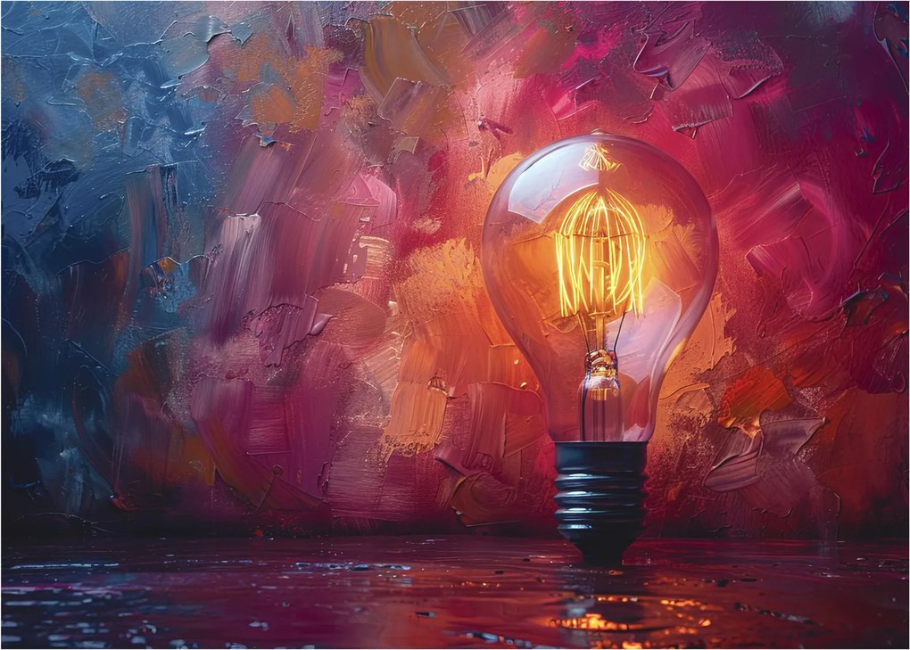 Tablou pe sticlă - Ideea (70x50 cm)