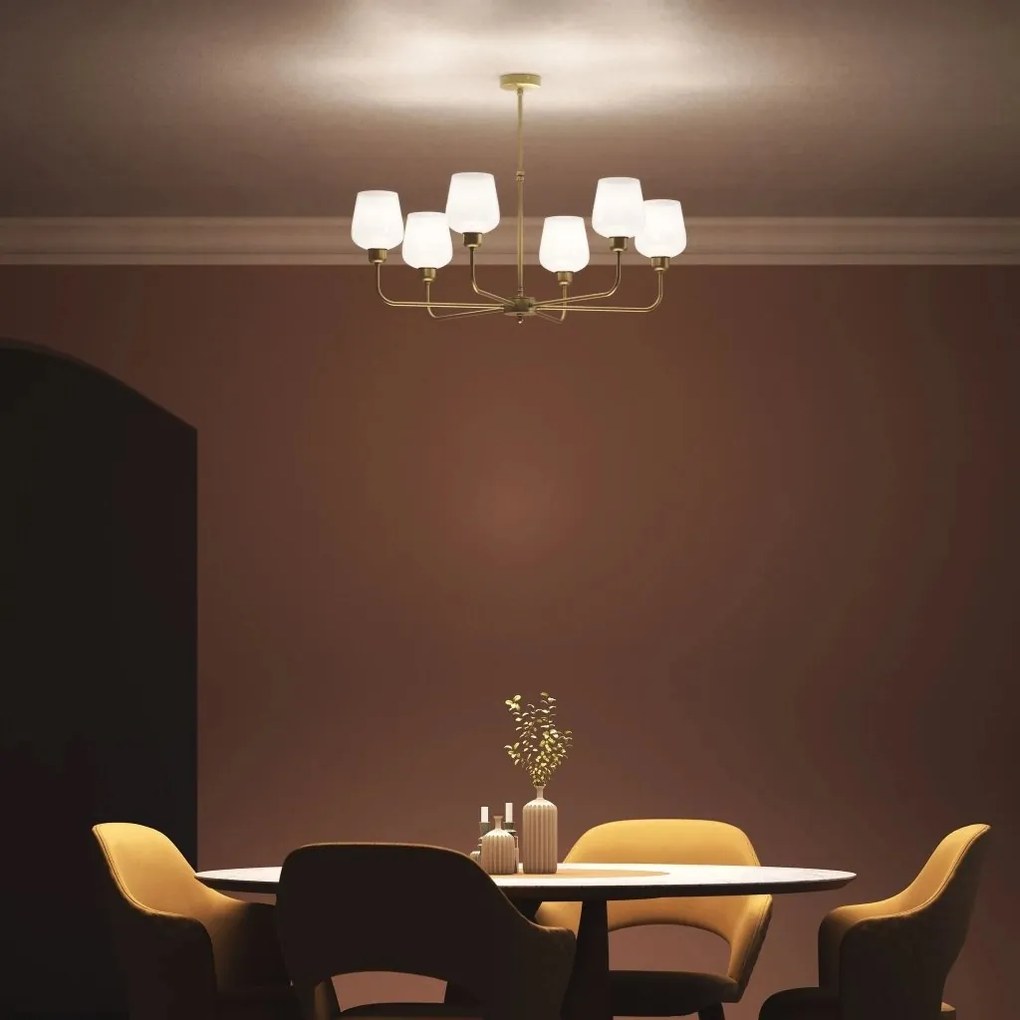 Candelabru design italian din alama si sticla Talis